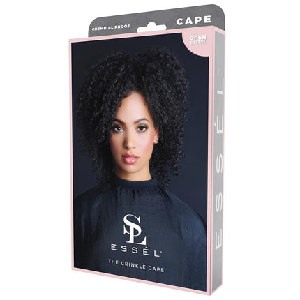 Essel The Crinkle Kapmantel Zwart