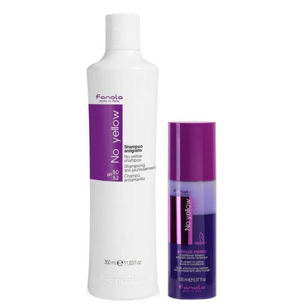 Fanola No Yellow Shampoo & Bi-Phase Set - 350ml+150ml