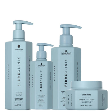 Fibre Clinix Hydrate Complete Care Set - 300+250+250+200ml