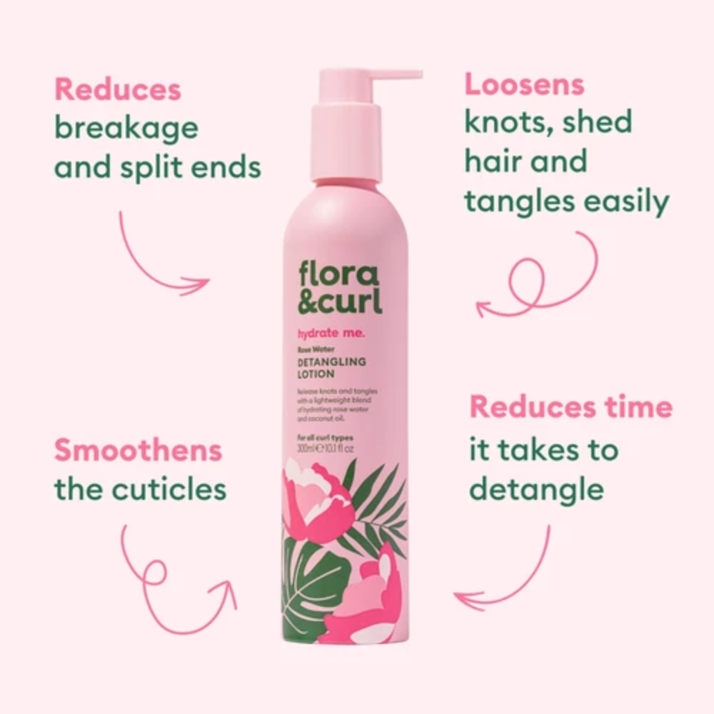 Flora & Curl Hydrate Me Detangling Lotion Rose Water - 300ml