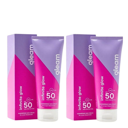 Gleam Glitter Zonnebrand SPF50 Voordeelverpakking - 2x100ml