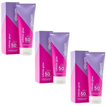 Gleam Glitter Zonnebrand SPF50 XL Voordeelverpakking - 3x100ml