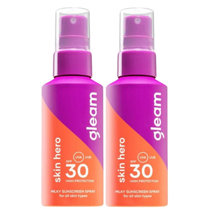 Gleam Milky Sunscreen Spray SPF 30 Skin Hero