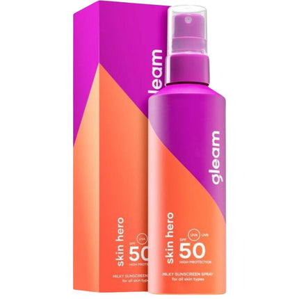 Gleam Milky Sunscreen Spray SPF 50 Skin Hero
