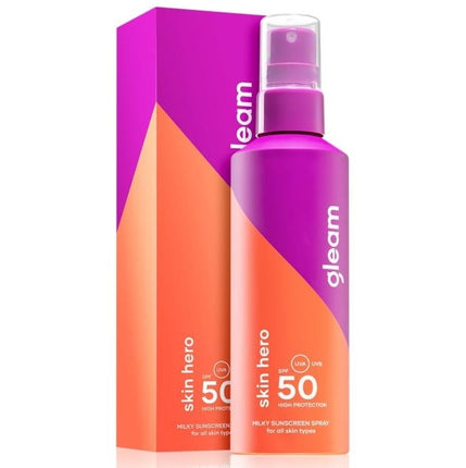 Gleam Milky Sunscreen Spray SPF 50 Skin Hero