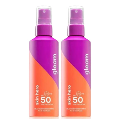 Gleam Milky Sunscreen Spray SPF 50 Skin Hero