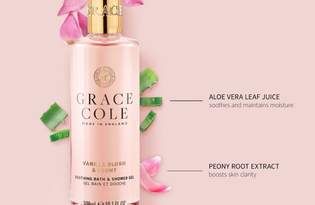 Grace Cole Vanilla Blush & Peony Bath & Shower Gel - 300ml