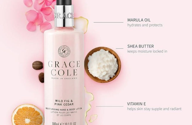 Grace Cole Wild Fig & Pink Cedar Hand & Body Lotion - 300ml