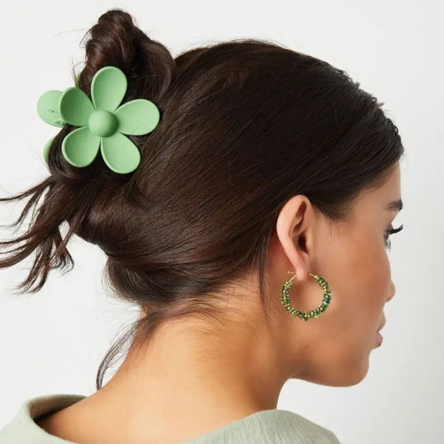 Haarspullen Haarklem Flower Groen