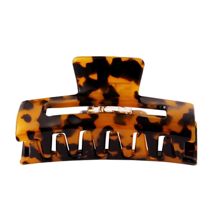 Haarspullen Haarklem Rechthoekig Panter Brown