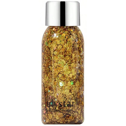 Haarspullen Holografische Chunky Glitter Gel - Goud