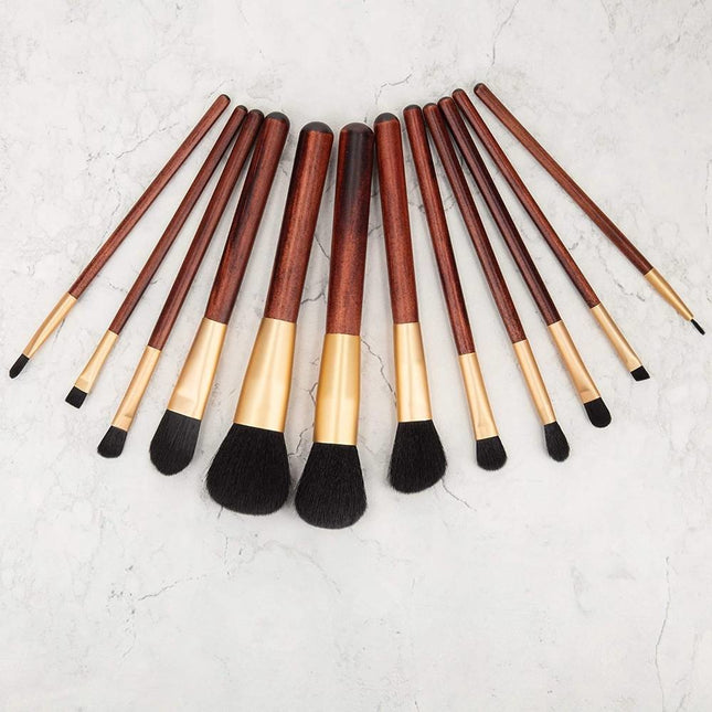 Haarspullen Make-Up Brush Set Hout - 12st