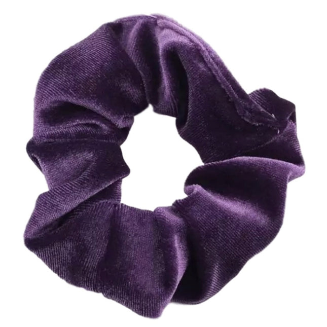 Haarspullen Scrunchie Velvet Donkerpaars