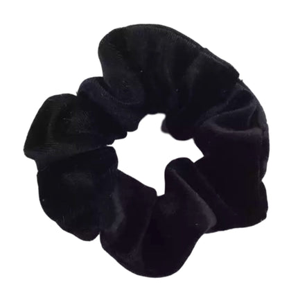 Haarspullen Scrunchie Velvet Zwart