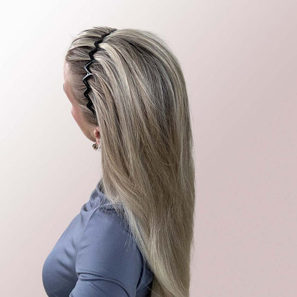 Haarspullen Trendy Zigzag Haarband Zwart