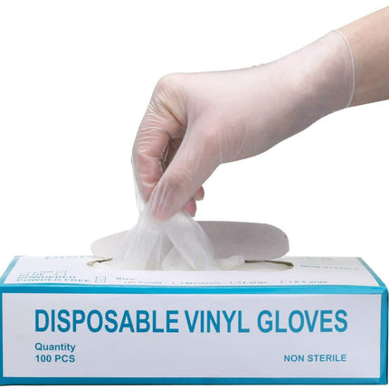 Haarspullen Vinyl Handschoenen Wit Poedervrij - 100stuks