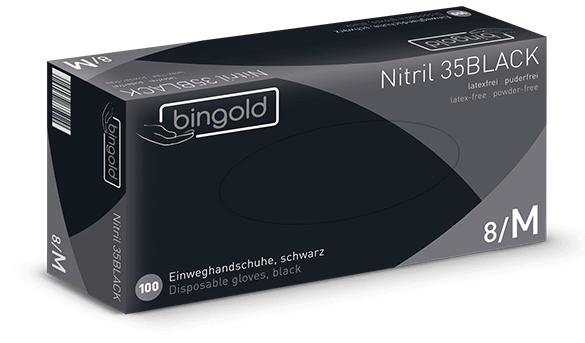 Haarspullen.nl Nitrile Handschoenen Zwart Poeder/Latex vrij - 100stuks