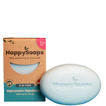 HappySoaps 3-in-1 Hair, Body & Face Bar - Hammam Handsome - 70gr
