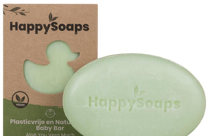 HappySoaps Baby & Kids Shampoo en Body Wash Bar Aloe You Vera Much - 80g