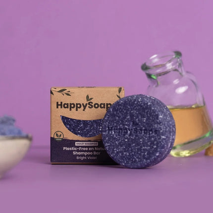 HappySoaps Bright Violet Blond- en Zilver Haar Shampoo Bar - 70g.