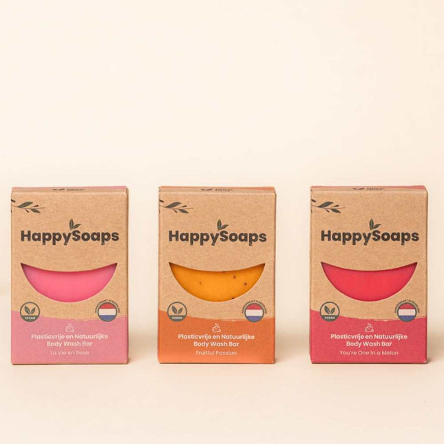 HappySoaps La Vie en Rose Body Bar - 100g.