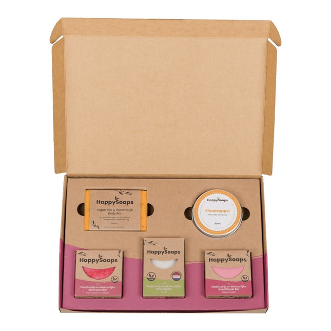 HappySoaps Plasticvrije Verzorging Giftbox Fruity Passion - Large