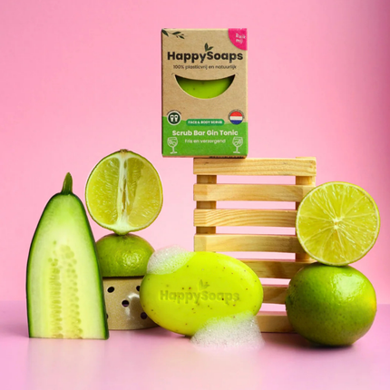 HappySoaps Scrub Bar Gin Tonic - 81gr
