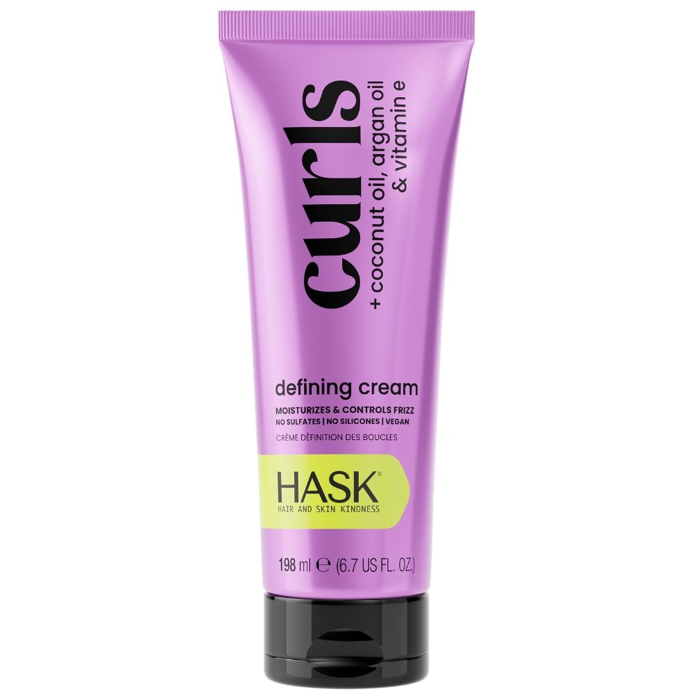 HASK Curls + Argan, Coconut & Vitamin E Oils Defining Cream - 198ml