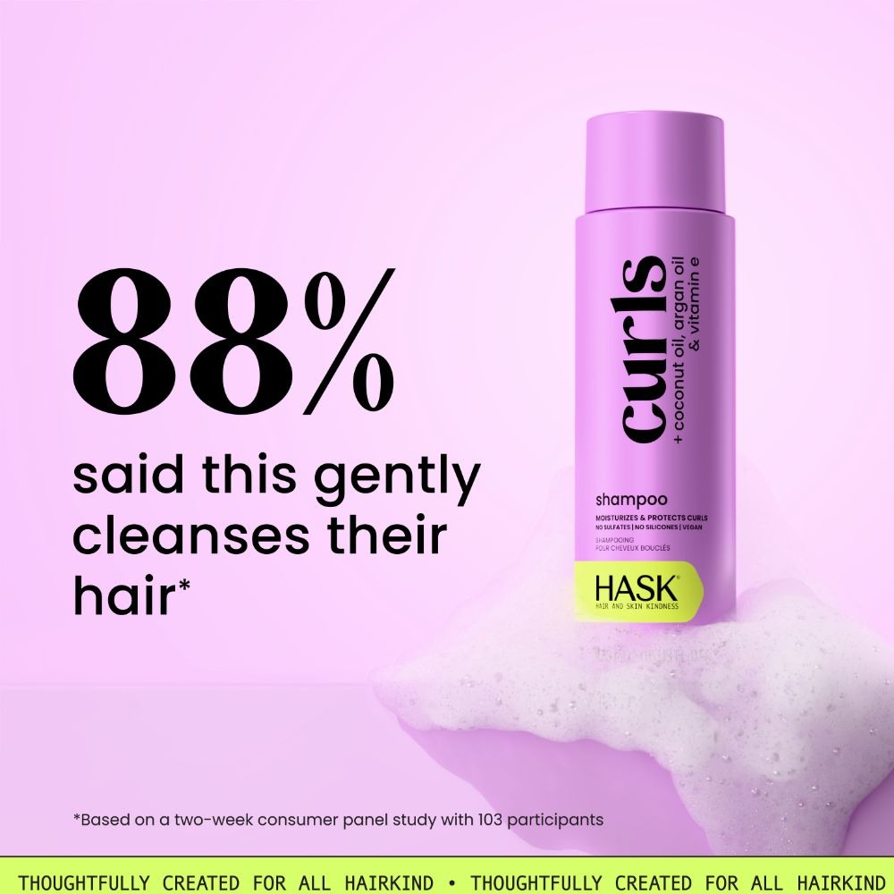 HASK Curls + Argan, Coconut & Vitamin E Oils Shampoo - 473ml