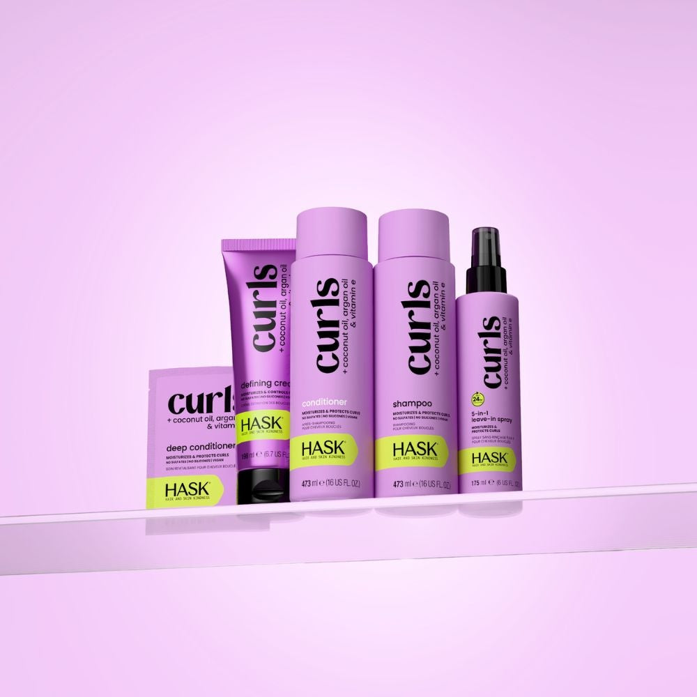 HASK Curls + Argan, Coconut & Vitamin E Oils Shampoo - 473ml