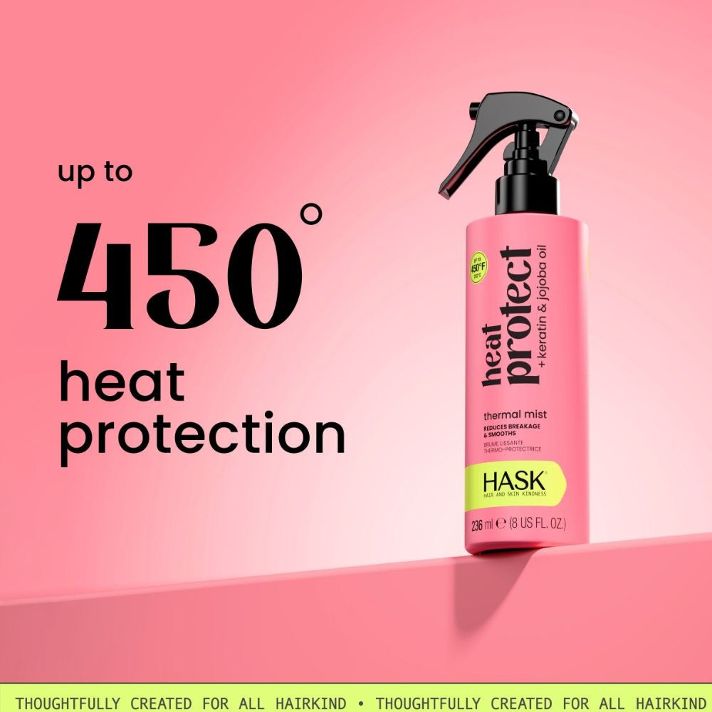 HASK Heat Protect + Keratin & Jojoba Oil Thermal Mist - 236ml