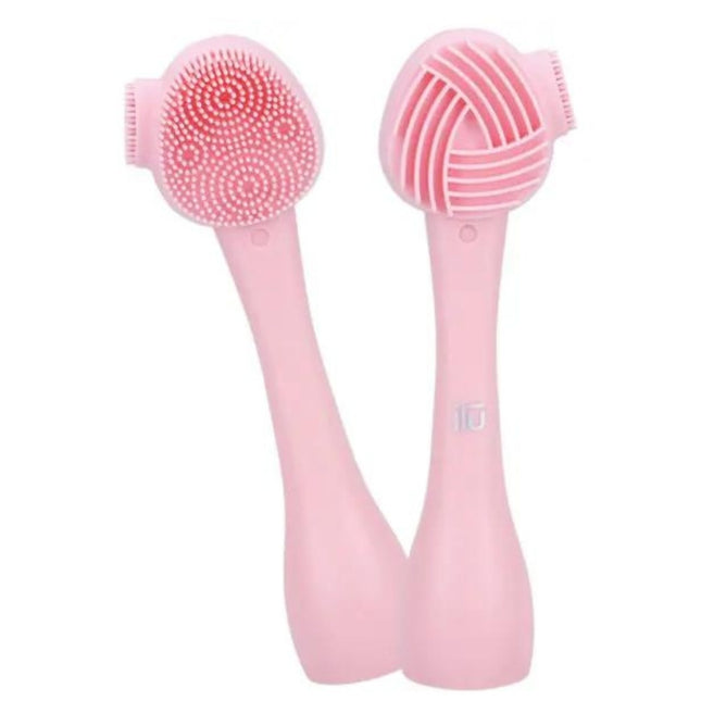 ilu Silicone Face Cleansing Brush Multi-Textured - Pink