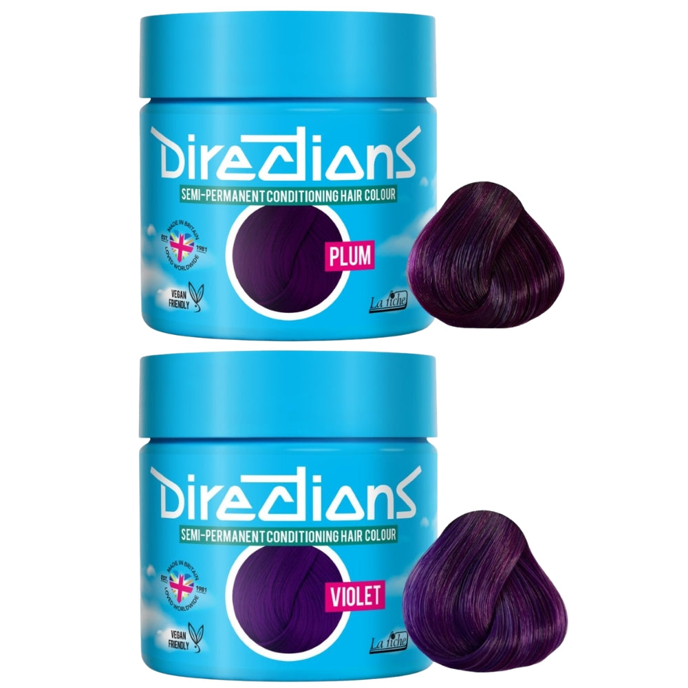La Riche Directions Semi-Permanent Plum + Violet Set - 2x88ml