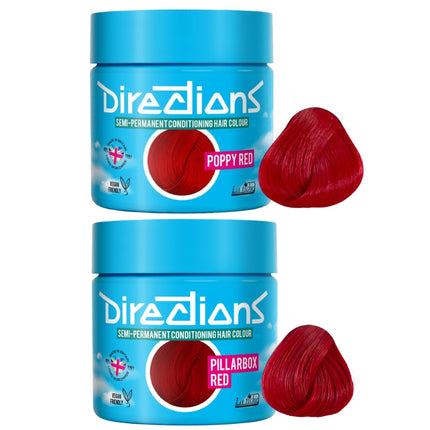 La Riche Directions Semi-Permanent Poppy Red + Pillarbox Red Set - 2x100ml