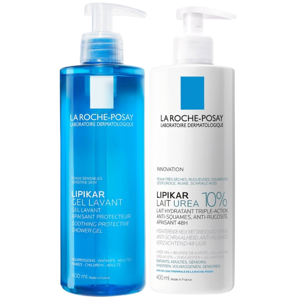 La Roche-Posay Lipikar Shower Gel & Body Lotion set - 2x400ml