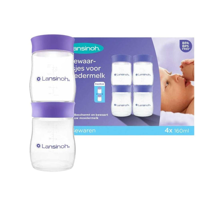 Lansinoh Moedermelkflesjes - 4x 160ml