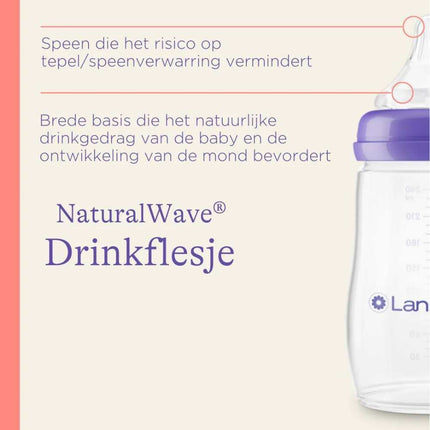 Lansinoh NaturalWave Babyfles - 160 ml - 1st