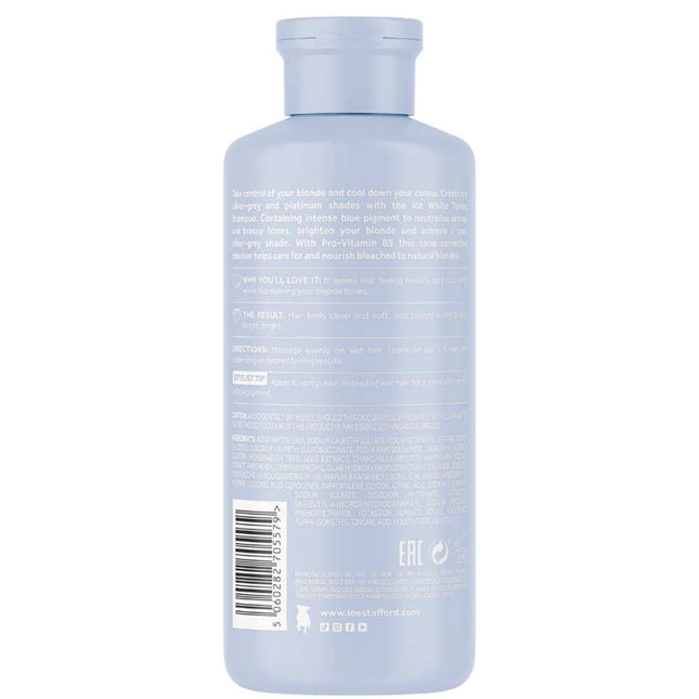 Lee Stafford Bleach Blondes Ice White Toning Shampoo - 250ml