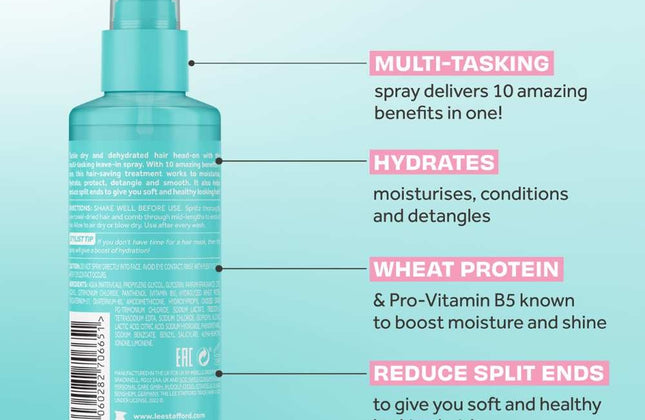 Lee Stafford Moisture Burst 10-in-1 Leave-in treatment Spray - 100ml