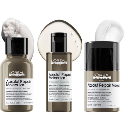 L'Oréal Professionnel Absolut Repair Molecular Hair Repair Discovery Trio Set - 50+75+100ml