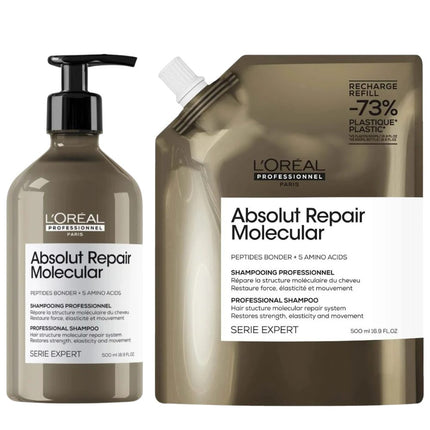 L'Oréal Professionnel Absolut Repair Molecular Shampoo Refill Set - 2x500ml