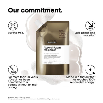 L'Oréal Professionnel Absolut Repair Molecular Shampoo Refill Set - 2x500ml