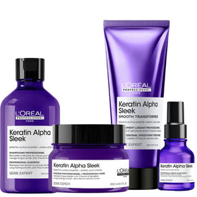 L'Oréal Professionnel Keratin Alpha Sleek Complete Set - 300+250+200+50ml