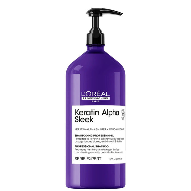 L'Oréal Professionnel Keratin Alpha Sleek Shampoo - 1500ml