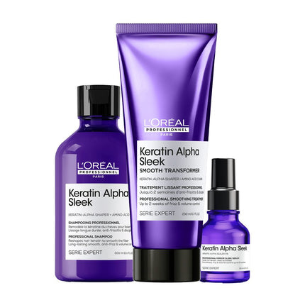 L'Oréal Professionnel Keratin Alpha Sleek Trio Set - 300+200+50ml