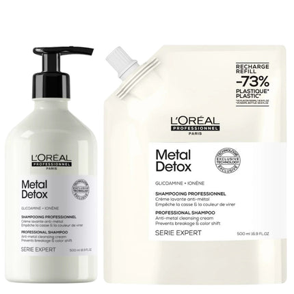 L'Oréal Professionnel Metal Detox Shampoo Refill Set- 2x500ml