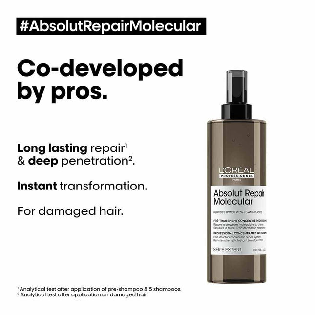 L'Oreal SE Absolut Repair Molecular Concentrated Pre-Treatment - 190ml