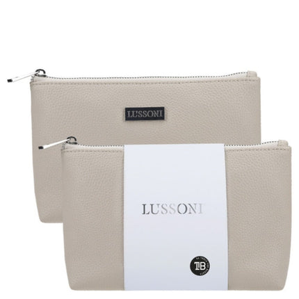 Lussoni Beauty Bag Vegan Leather - Beige