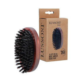 Lussoni Wooden Oval Beard Brush Natural Bristles