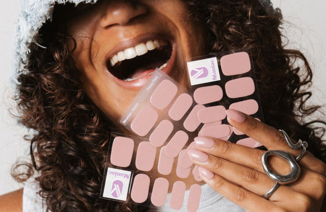 Maniac Dusty Pink Polish Sticker - 28pcs